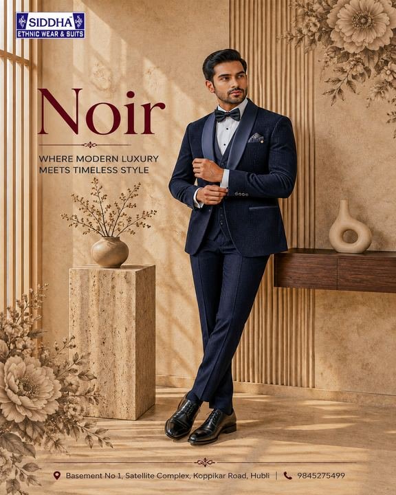 Noir, textured — Suits